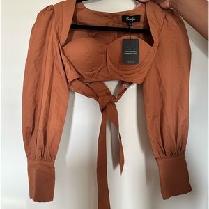 Hanifa bustier crop top